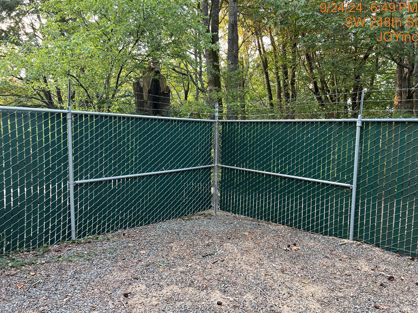 Cleared property edge with restored sightlines